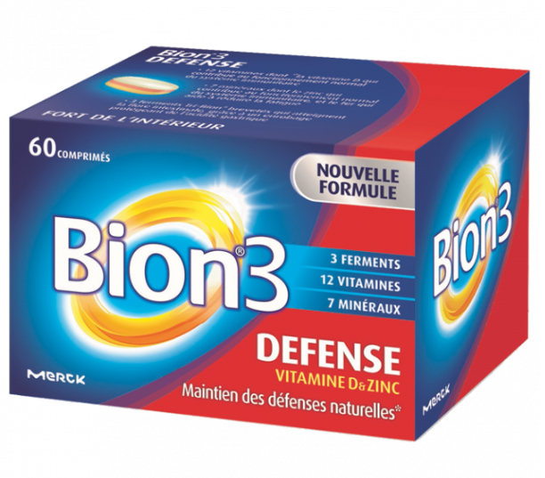Bion3 DÉFENSE - Soutien des Défenses Immunitaires, 60 Comprimés