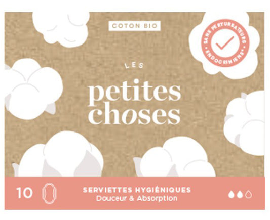 Serviette Hygiénique Jour - Coton Bio Boite de 10