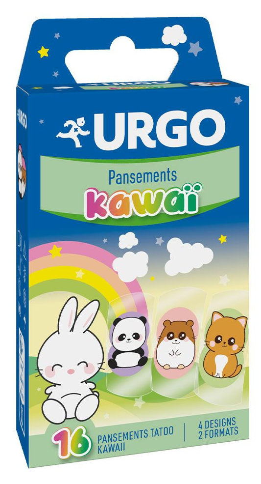 URGO PANSEMENT TATOO KAWAI X16