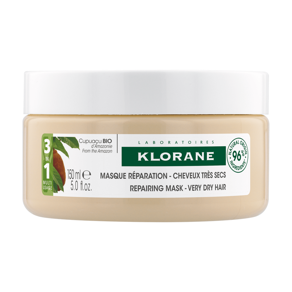 Klorane - Cupuaçu - Masque nutritif et réparateur 3 en 1 beurre de Cupuaçu BIO - Cheveux très secs