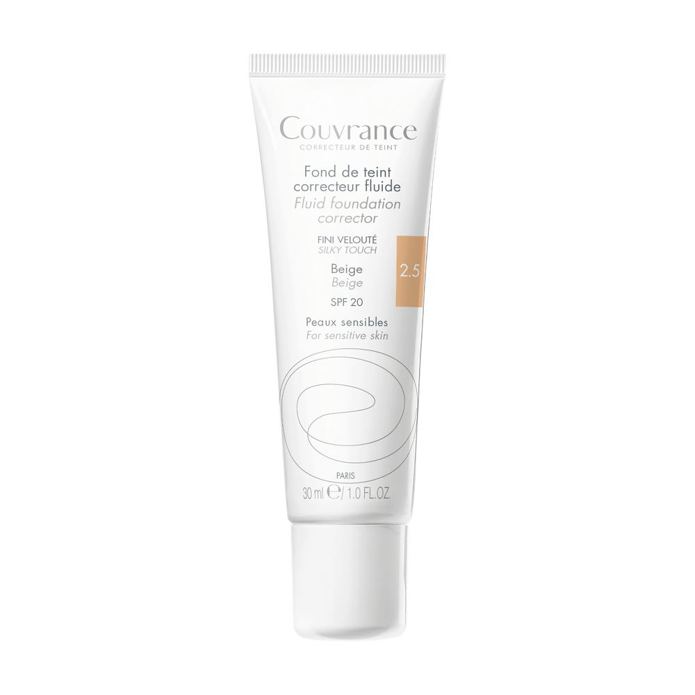 Eau Thermale Avène - Couvrance - Fond de teint correcteur unifiant fluide Beige N°2.5 - peaux claires