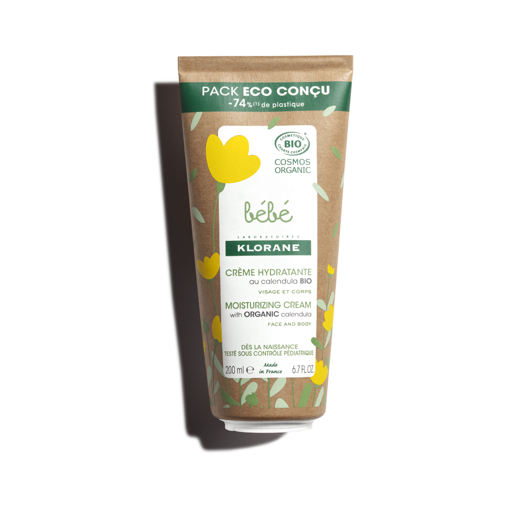 Klorane Crème hydratante certifiée BIO au Calendula - Visage et Corps - Bébé