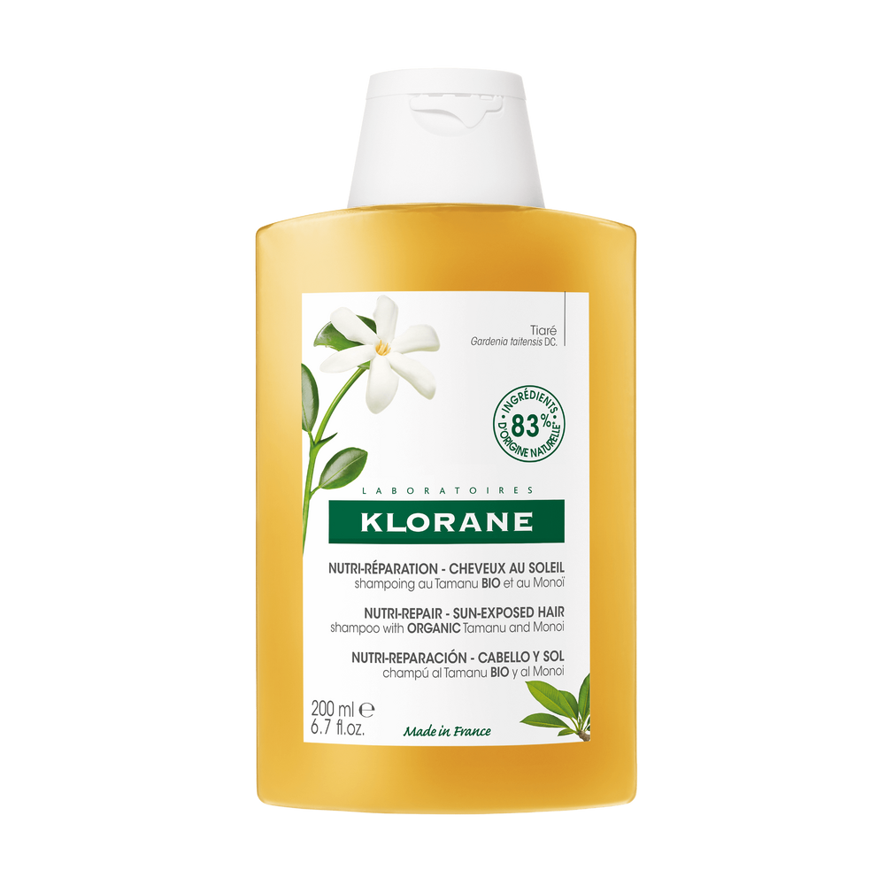 Klorane Shampoing nutritif après-soleil - Cheveux exposés au soleil - au Monoï & Tamanu BIO