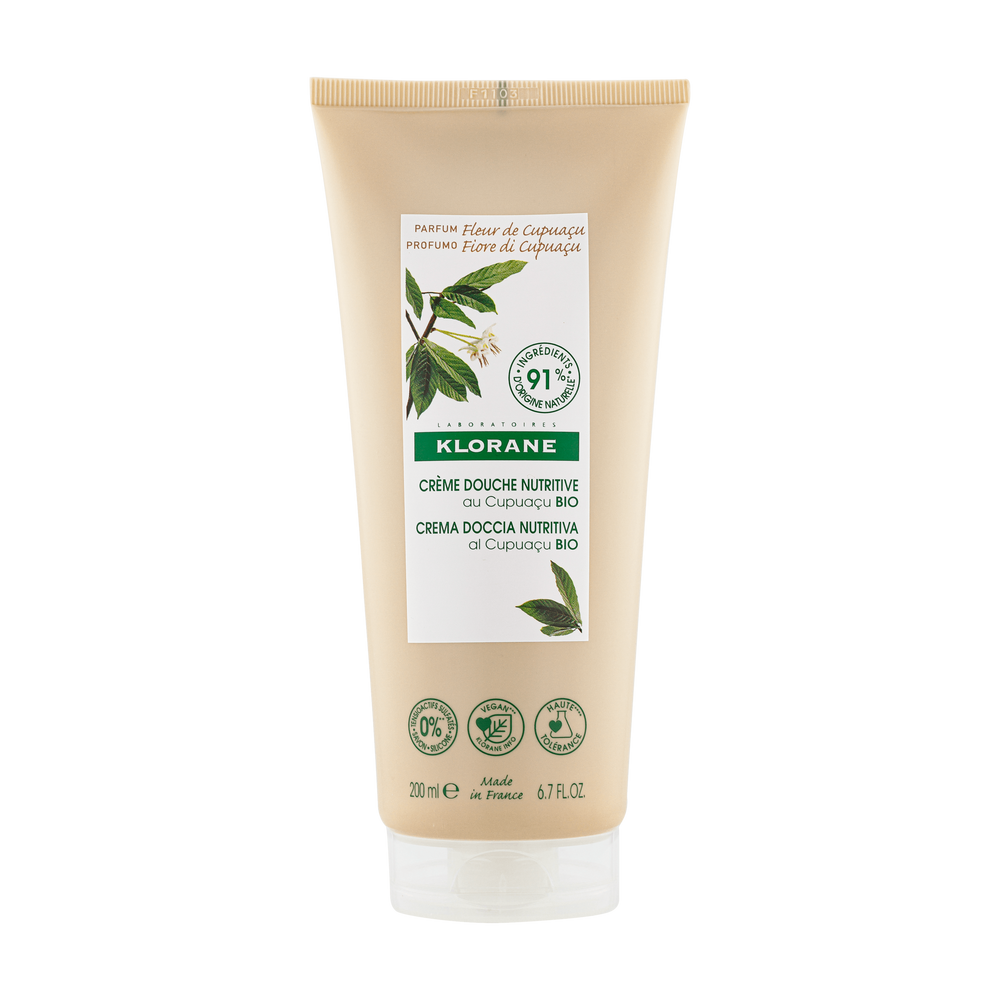 Klorane - Douche - Crème douche au parfum Fleur de Cupuaçu - Peau sèche à très sèche