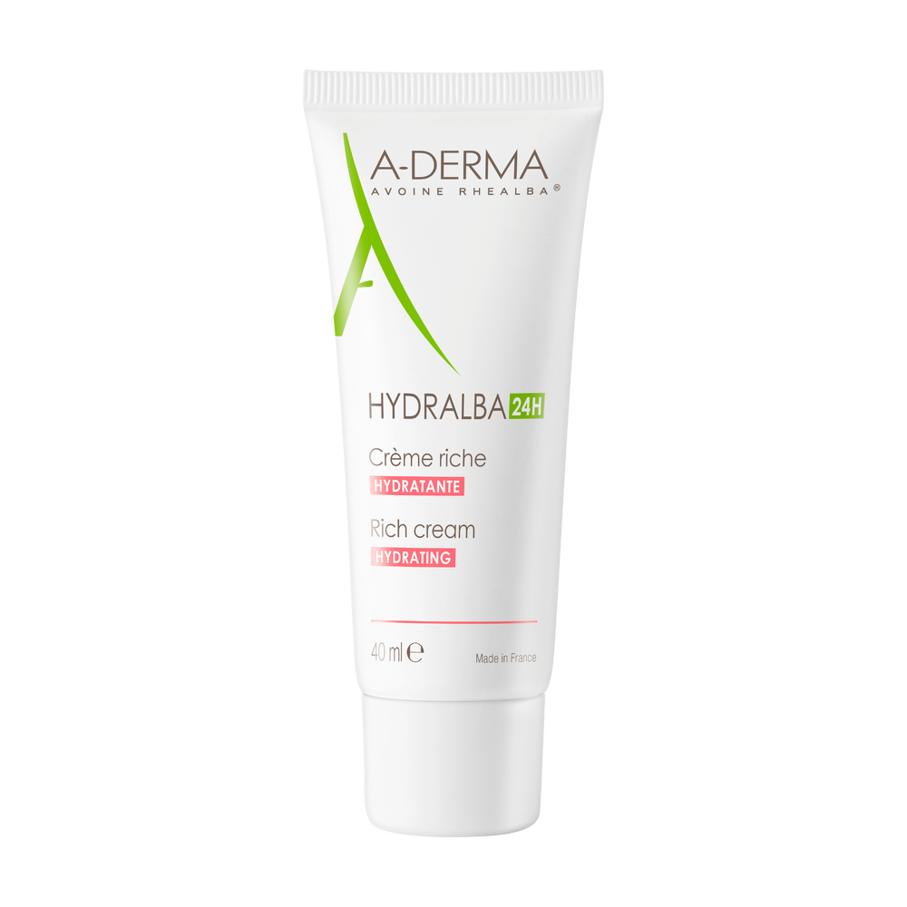 A-Derma - Hydralba 24H - Crème visage riche hydratante