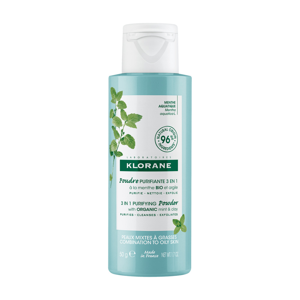 Klorane Poudre Purifiante 3 en 1 - à la Menthe aquatique BIO