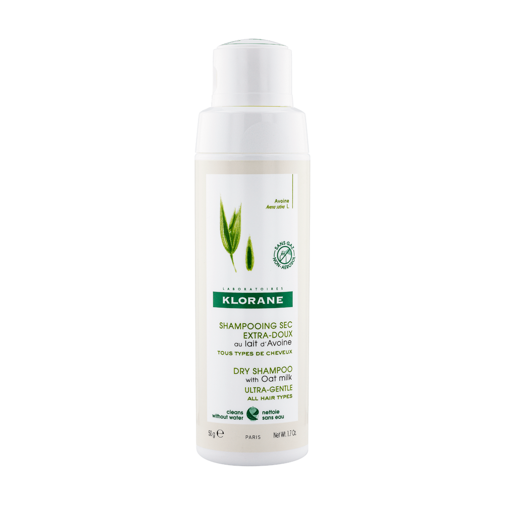 Klorane - Avoine - Shampoing sec en poudre extra-doux au lait d’Avoine - Sans gaz - Tous types de chev