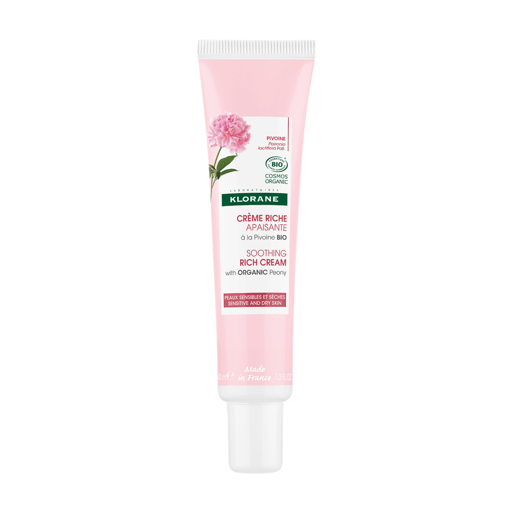 Klorane — Crème  Apaisante Riche à la Pivoine BIO — Peaux sensibles et sèches