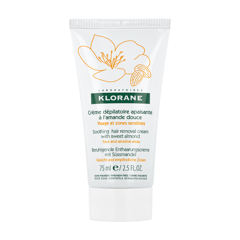Klorane - Dépilatoire - Crème dépilatoire apaisante à l'Amande douce- Visage et zones sensibles