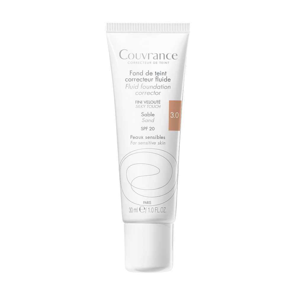 Eau Thermale Avène - Couvrance - Fond de teint correcteur unifiant fluide Sable N°3.0 - peaux claires à dorées