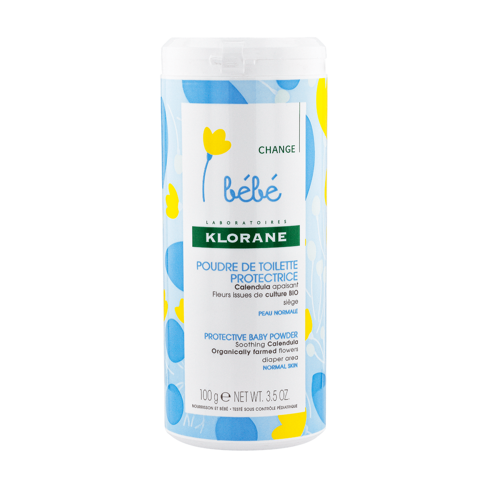 Klorane - Bébé - Poudre de toilette protectrice au Calendula apaisant - Peau normale