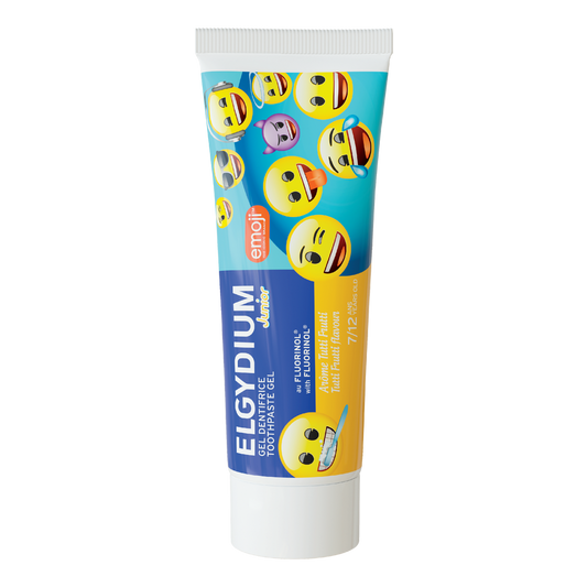 Pierre Fabre Oral Care - ELGYDIUM JUNIOR Emoji Arôme Tutti Fruti 7/12 ans - Dentifrice enfant