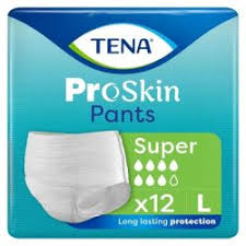 TENA PANTS PROSKIN SUPER L X12