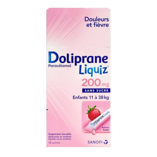 DOLIPRANELIQUIZ 200mg Susp buv ss suc 12Sach