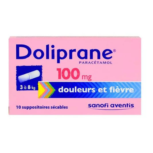 DOLIPRANE 100MG SUP  3  8KG 10