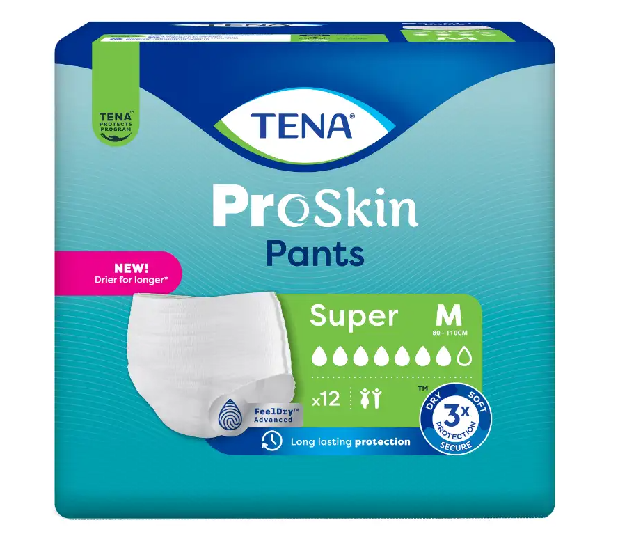 TENA PANTS SL SUP MED  12