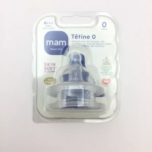 TETINE MAM SILK DEBIT 0 SILIC X2