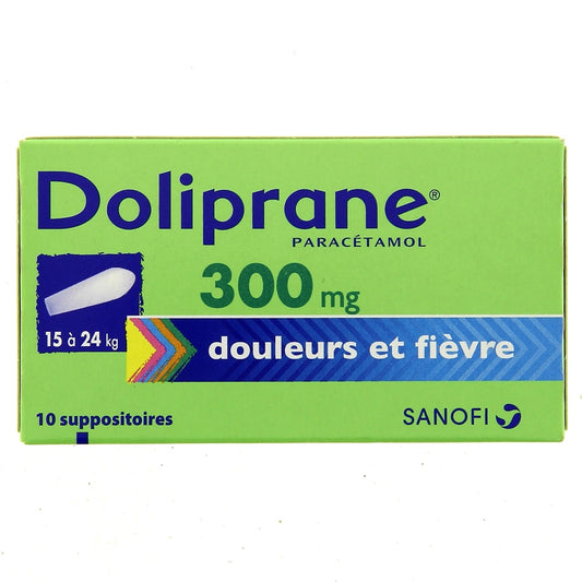 DOLIPRANE 300MG SUP 15 24KG 10