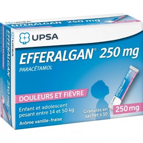 EFFERALGAN 250MG VANIL F SAC10
