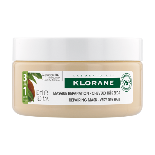 Klorane - Cupuaçu - Masque nutritif et réparateur 3 en 1 beurre de Cupuaçu BIO - Cheveux très secs