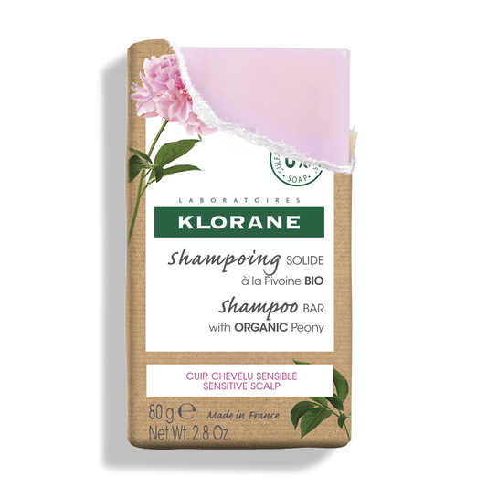 Klorane Shampoing Solide Apaisant- Cheveux, cuir chevelu sensibles - à la Pivoine BIO