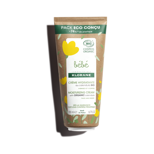 Klorane Crème hydratante certifiée BIO au Calendula - Visage et Corps - Bébé