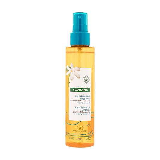Klorane Huile réparatrice après-soleil - Corps et visage - au Monoï & Tamanu BIO