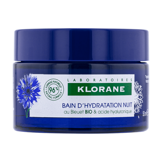 Klorane - Bleuet - Bain d’Hydratation Nuit au Bleuet BIO et acide hyaluronique - Visage et yeux