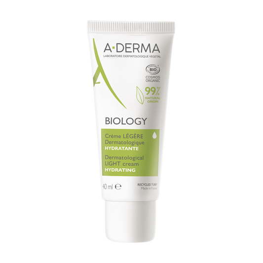 A-DERMA — BIOLOGY CRÈME LÉGÈRE DERMATOLOGIQUE HYDRATANTE — Crème visage hydratante légère — BIOLOGY