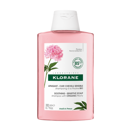 Klorane - Pivoine - Shampoing à la Pivoine BIO - Apaisant - Cuir chevelu sensible
