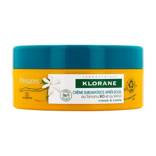 Klorane - Solaire - Crème sublimatrice après-soleil au Tamanu BIO et Monoï - Visage et corps