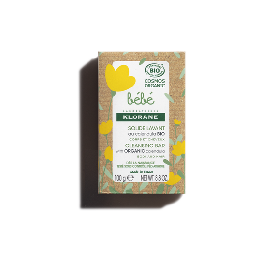 Klorane Solide lavant certifié BIO au Calendula - Corps et Cheveux - Bébé