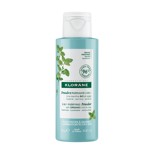 Klorane Poudre Purifiante 3 en 1 - à la Menthe aquatique BIO