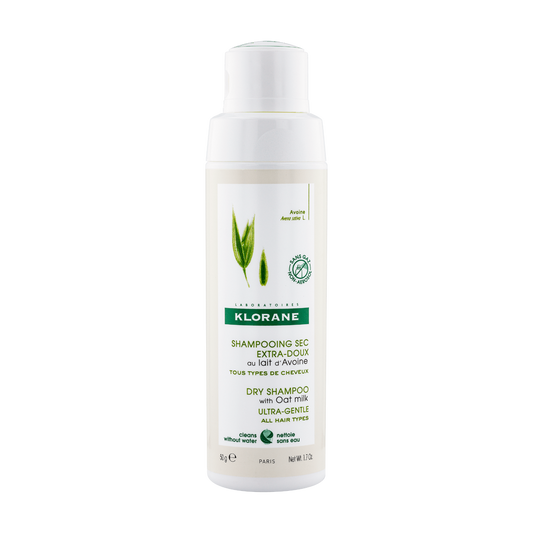 Klorane - Avoine - Shampoing sec en poudre extra-doux au lait d’Avoine - Sans gaz - Tous types de chev