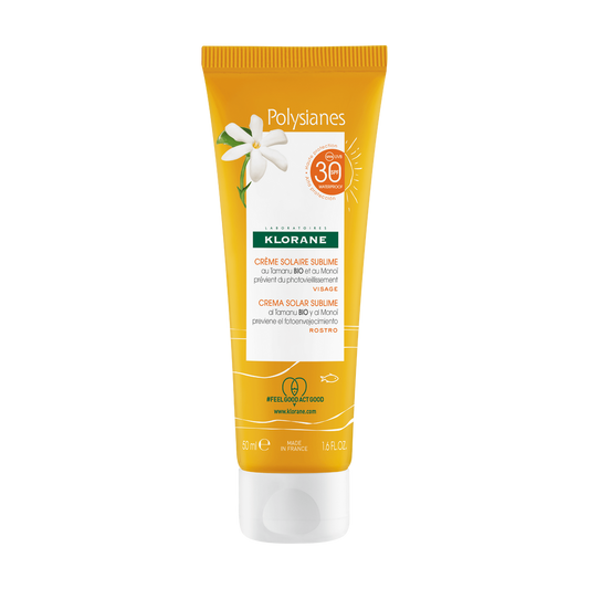 Klorane - Solaire - Crème solaire sublime SPF 30 au Tamanu BIO et Monoï- Visage