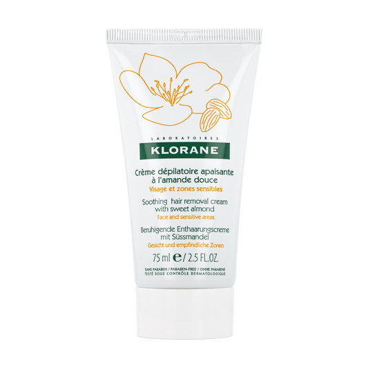 Klorane - Dépilatoire - Crème dépilatoire apaisante à l'Amande douce- Visage et zones sensibles