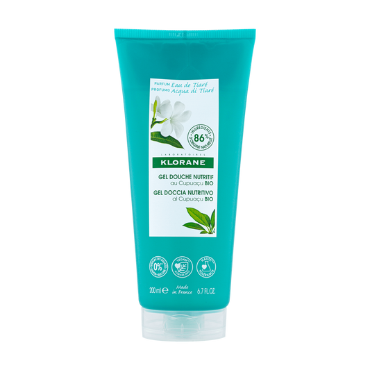 Klorane - Douche - Gel douche au parfum  Eau de Tiaré  - Tous types de peaux