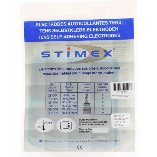 STIMEX ELECTRODE CARRE 50X50 4