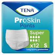 TENA PANTS PROSKIN SUPER SMALL 12