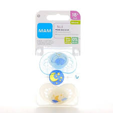 SUCET MAM NUIT SILIC +18M X2