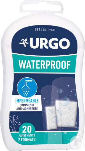URGO WATERPROOF PANS TRSP BTE 20